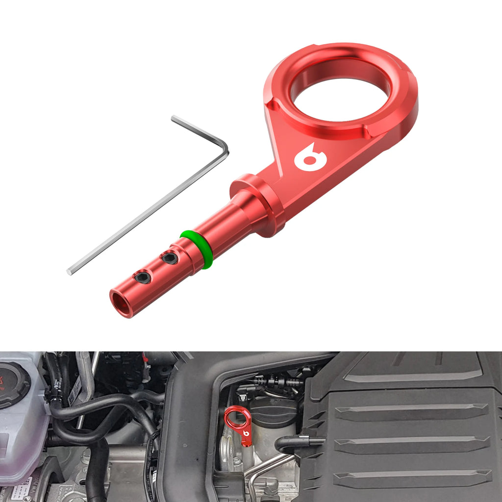 BEVINSEE Oil Dipstick Handle for EA211 1.0TSI 1.4TSI, for Audi A1 A3 Q2 Q3, for VW Golf MK7,for SEAT Ibiza, Replace 04E115611AC