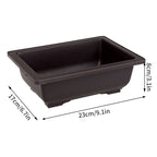 Flowerpots Imitation Purple Clay Succulent Plants Pots Outdoor Garden Landscape Bonsai Pot Trays Rectangular Square Planter