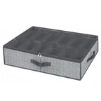 1 Piece Under Bed Shoe Storage Organizer, can accommodate 12 to 16 pairs of shoes, with transparent window, breathable, foldable