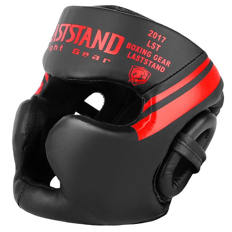 Boxing Headgear Helmet for Kickboxing Muay Thai MMA Sanda Training, Red/Blue/White, S-XL