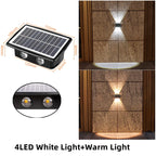 Solar Wall Lamp Led Outdoor Waterproof Decoration Garden Lamp Up And Down Luminous Lighting for Wall Porch Balcony Garden Street