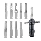 10 in 1 Tubular Lock Pick Set Interchangeable Stainless Steel Keys Unlocking Tool for Locksmith Professional Use Daily Unlocking