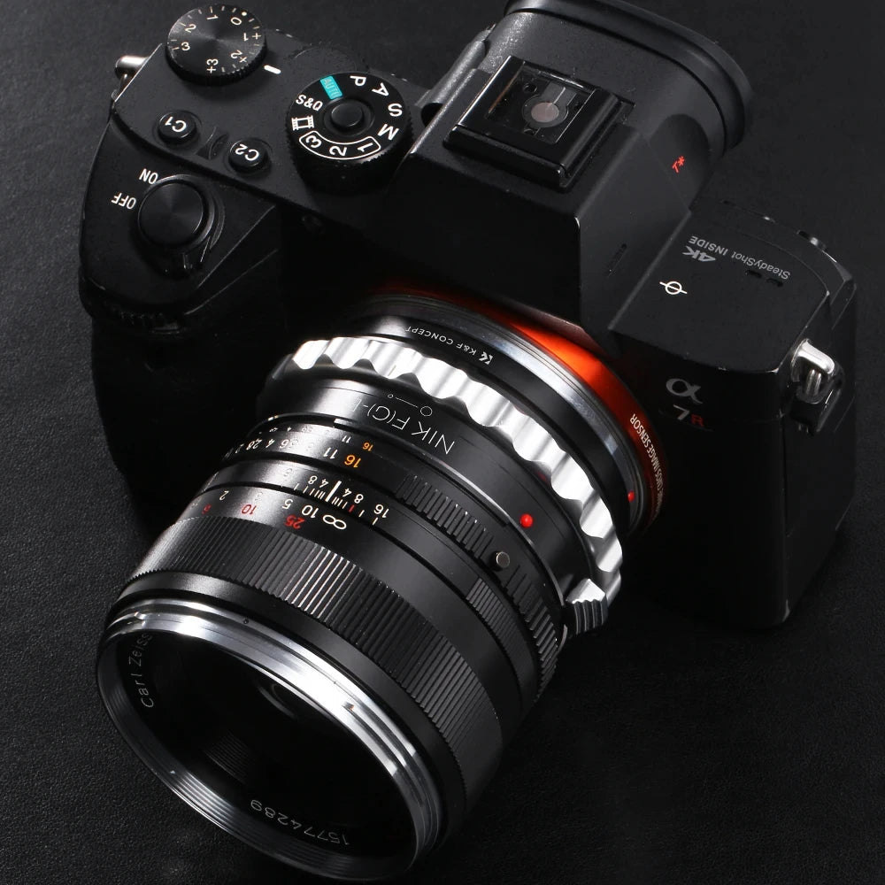 K&F CONCEPT Lens Mount Adapter for Nikon G/F/AI/AIS/D Lenses to Sony E for Sony NEX-3 NEX-5 NEX-5R NEX-5N NEX-7 A7R Camera Body