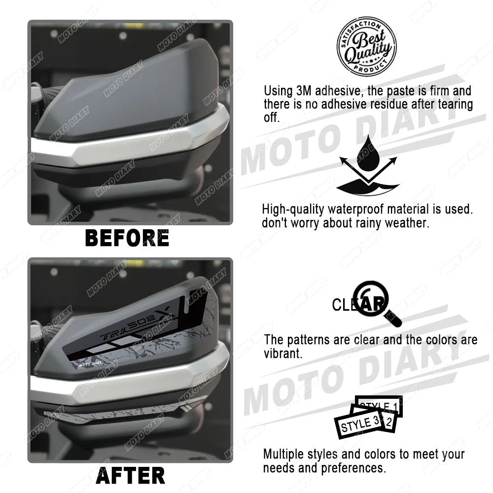 Motorcycle Handguard Stickers Hand Guard Shield Protection Decals Kit For Benelli TRK502 TRK 502 X TRK 502X 2020-2025 2024