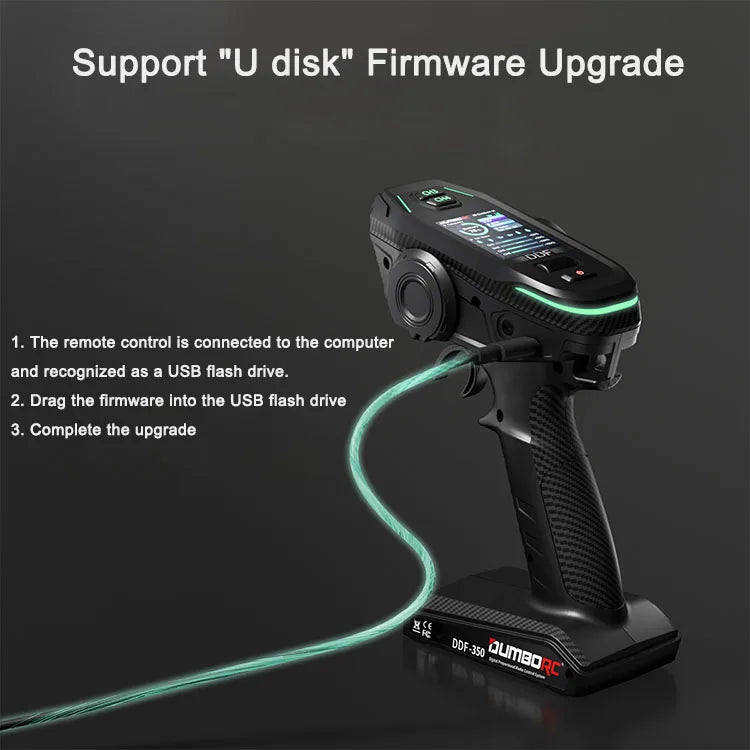 DUMBORC DDF-350 10CH Remote Controller 2.4G 10Channel Transmitter P6F P6DC Gyro Receiver for Drift Car Tank Boat Robot Toy Wltoy