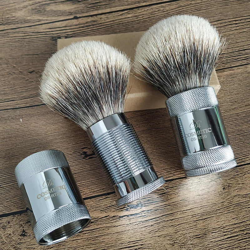 DSCosmetic Adjustable Shaving Brush Two Band or Silvertip Hair, Beauty Grooming