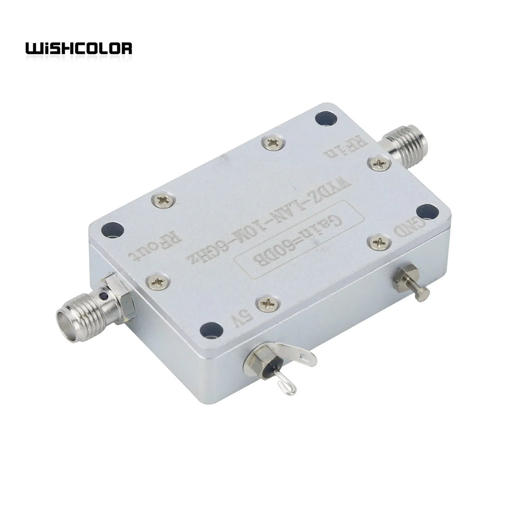 Hamgeek 10MHz-6GHz 60dB High Gain LNA Wideband Amplifier Low Noise Amplifier with SMA Female Connector for RF Signal Drive or RX