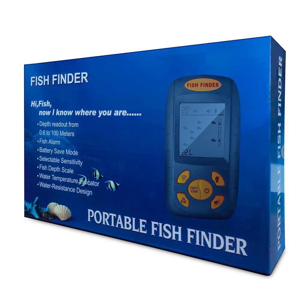 FindFish smart Portable Sonar Fish Finder Depth Underwater Fishing Camera Sounder Alarm Transducer Fishfinder 100m temperature e