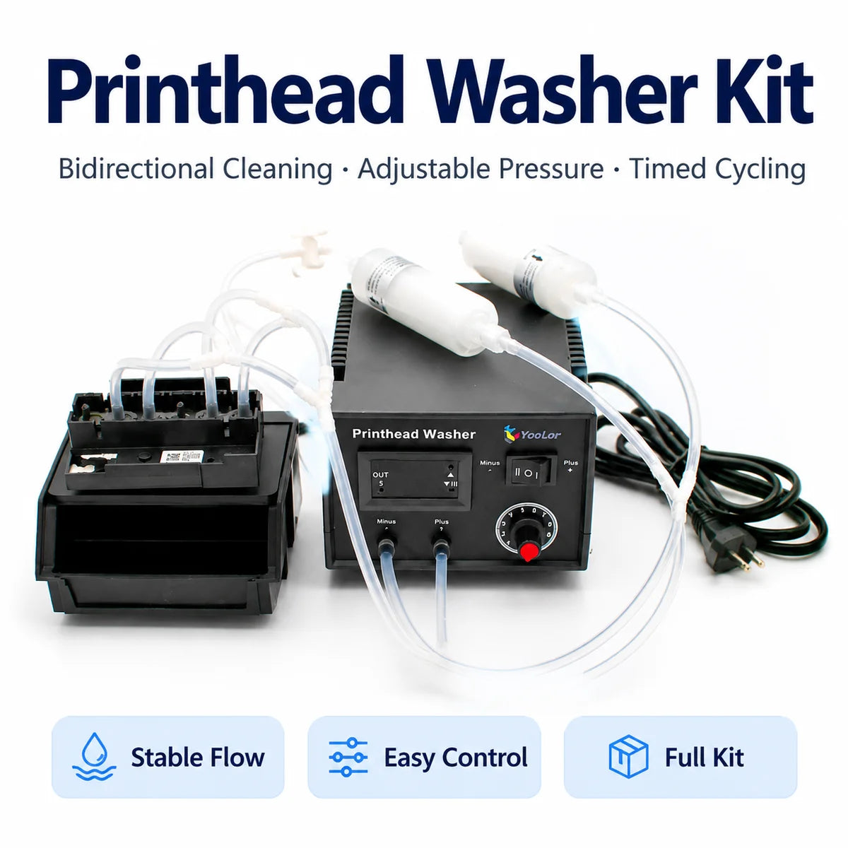 DTF Printhead Washer Cleaner Flush Machine Clean Kit Flusher For Epson L1800 L805 1390 XP600 DX6 i3200 Print Head Unclog Unblock