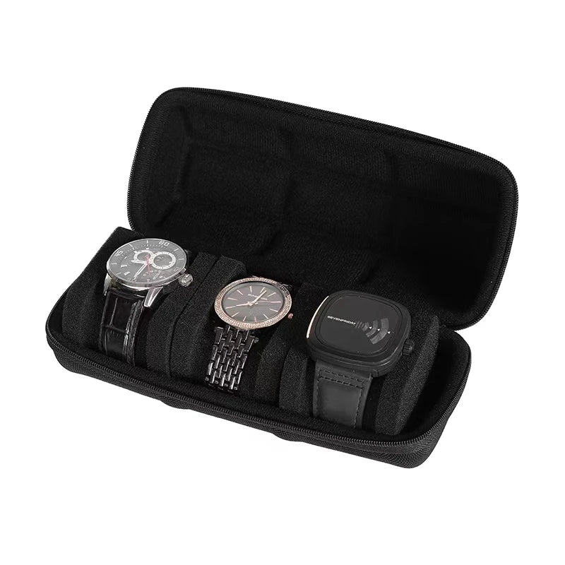 Watch Box Organizer for Men,Watch Travel Case Portable Storage Watch Display Holder for Wristwatches with anti-Move Watch Pillow