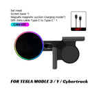 Car Phone Mount Holder 15W Compatible with MagSafe Magnetic Wireless Charger for Tesla Model Y Launch 2026 Model 3 HIGHLAND BYD