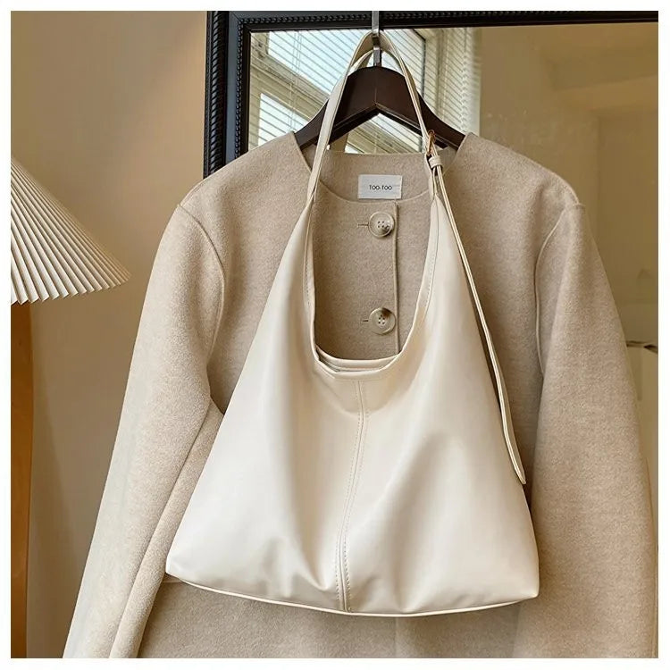 HOMEFISH New Tote bag hand bill of lading shoulder women's bag retro simple large bag Tote bag