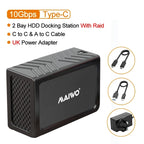 MAIWO 2 Bay Array Case 3.5-inch Desktop Serial Hard Drive Box RAID Storage Expansion Mobile Mechanical Shell External Hard Drive