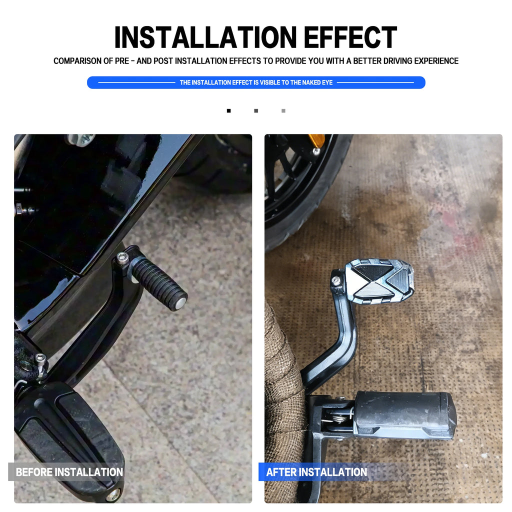 Motorcycle Anti Slip Extender Gear Lever Brake Pedal Footrest For Dark Flag 500 Rock300 Chinchilla450/300 Napoleon450 LFC700