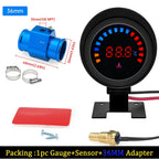 52MM Water Temp Gauge 12~24V LCD Digital Water Thermometer Meter with Sensor + Adapter Joint Pipe Radiator for Car Motorcycle