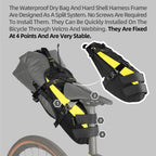 Rhinowalk Upgraded Bicycle Tail Bag Bike Seat Bag 14L Waterproof Bike Bag Long Distance Travel Luggage
