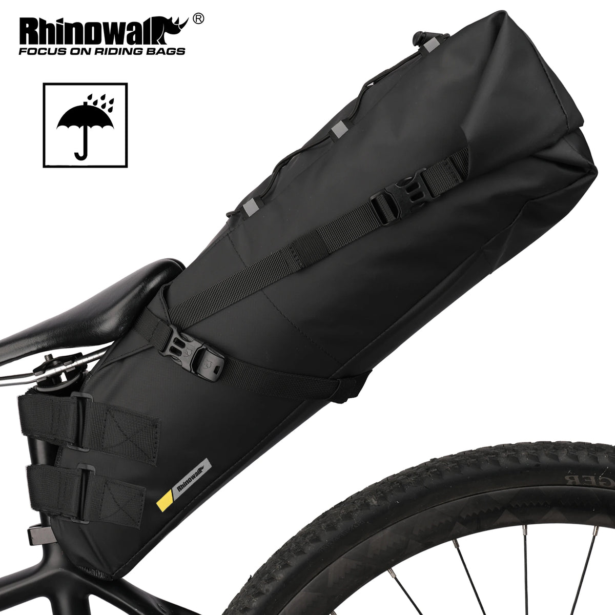 Rhinowalk Waterproof Bike Saddle Bag Large Capacity Bicycle Saddle Pannier Bag Cycling Foldable Tail Rear Bag MTB Road Bike