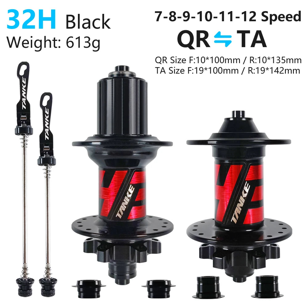 TANKE-MTB Hub Sealed Bearing,for Bicycle 8,9,10,11,12 Speed Mountain Bike Disc Brake,32 Holes,36 Holes,6 NBK Cubo,Aluminum Alloy