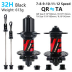 TANKE-MTB Hub Sealed Bearing,for Bicycle 8,9,10,11,12 Speed Mountain Bike Disc Brake,32 Holes,36 Holes,6 NBK Cubo,Aluminum Alloy