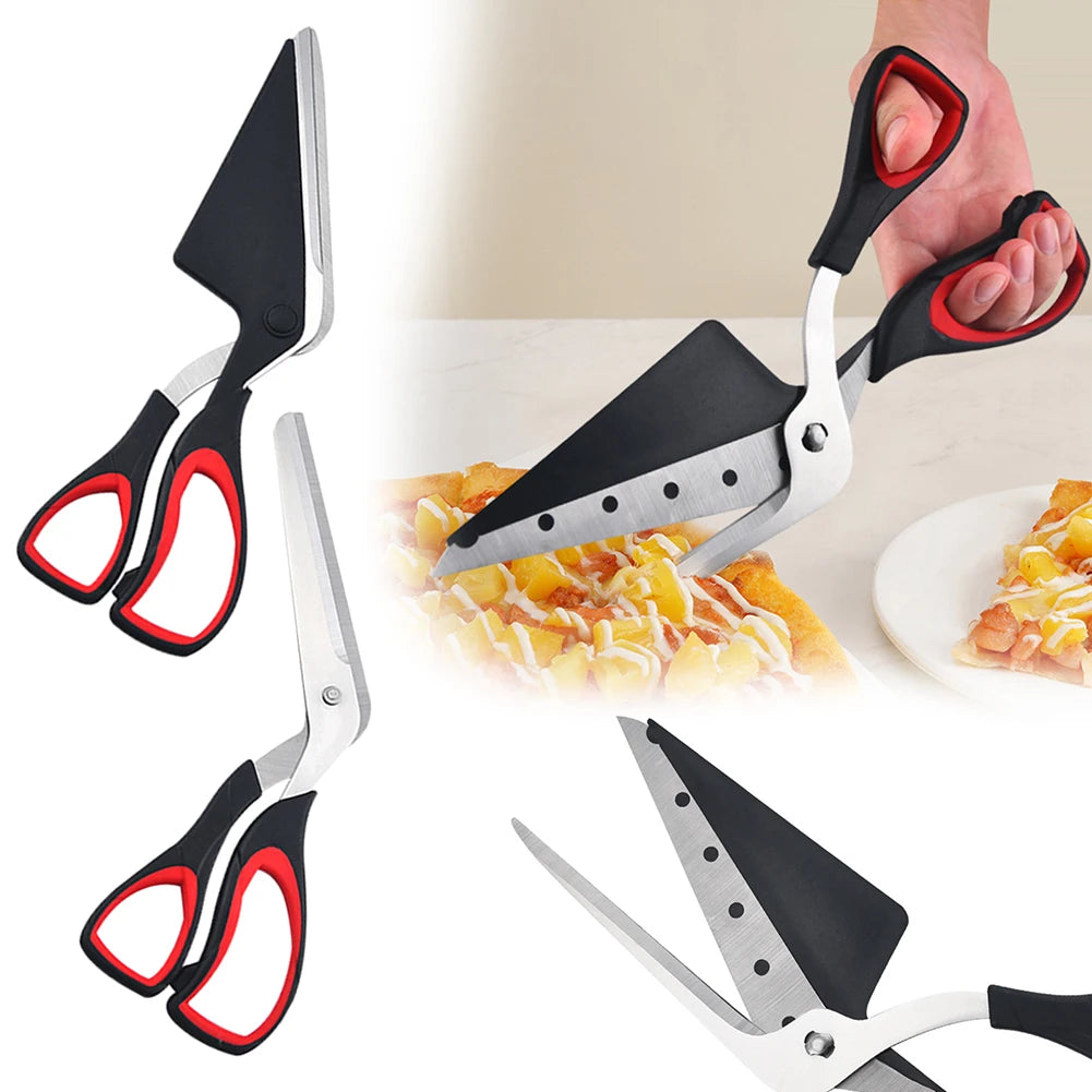Professional Pizza Scissors Detachable Sharp Stainless Steel Blade Pizza Cutter Scissors Labor-Saving Pizza Spatula Slicer Tool