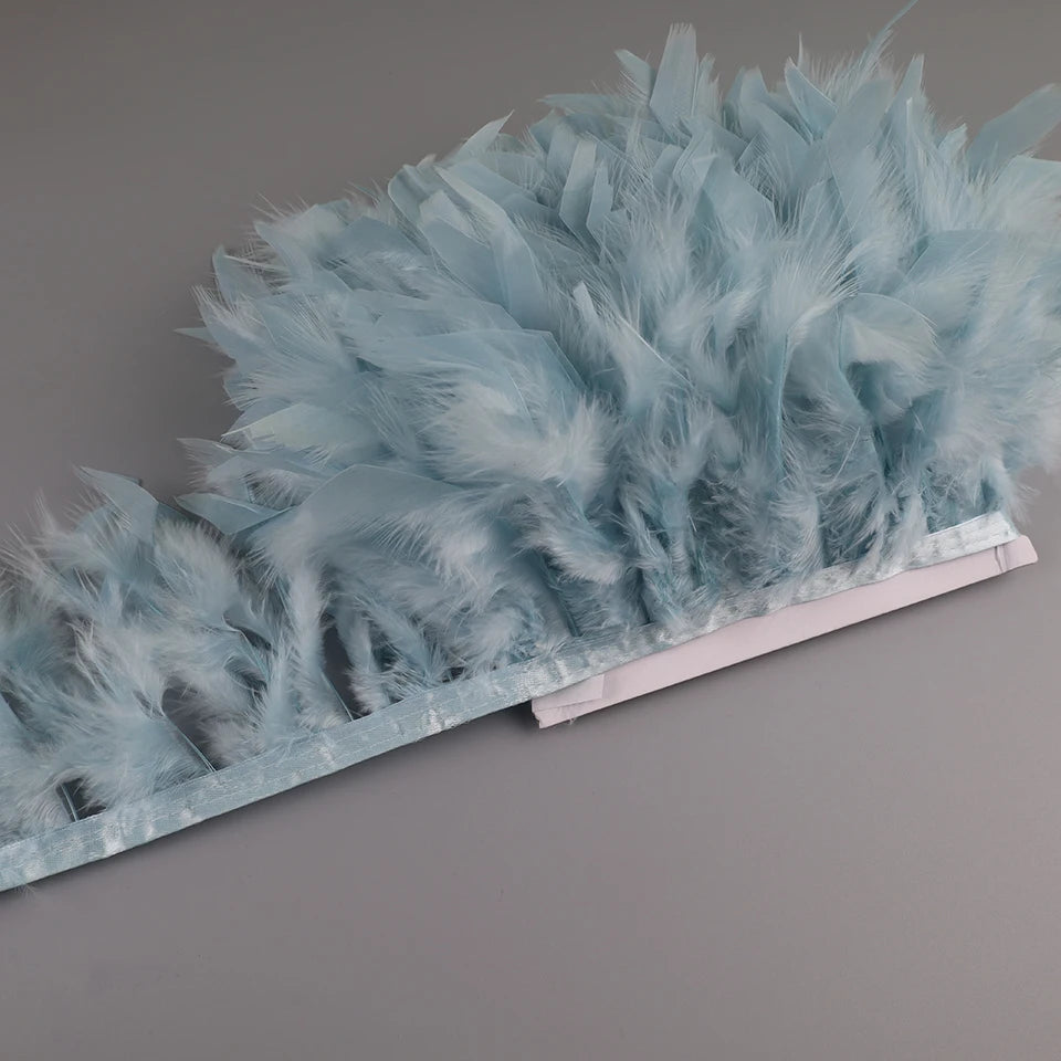 10-15cm Marabou Feathers Trim DIY Wedding Turkey Feather Ribbon Crafts Sewing Clothing Party Plume Handmade Home Decor