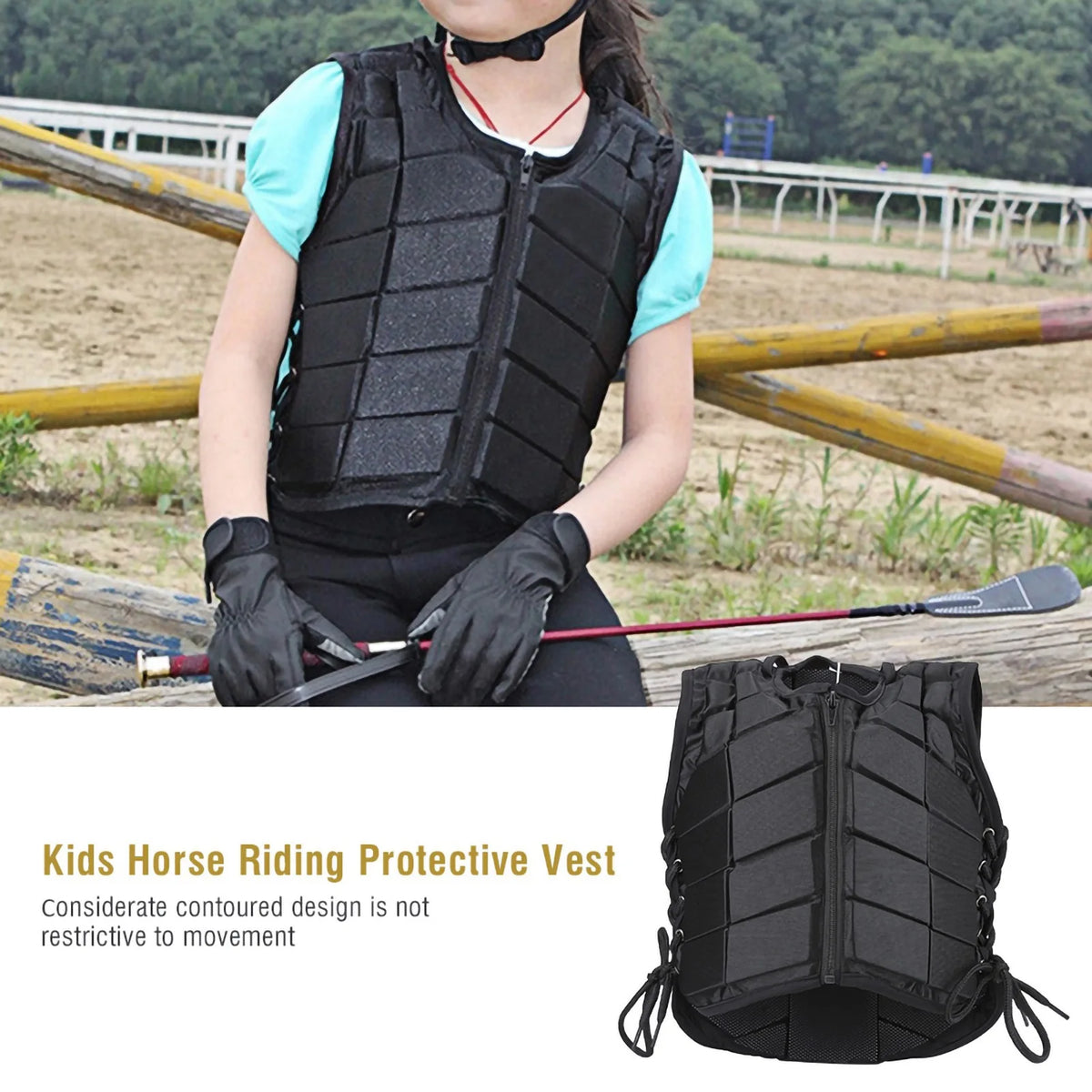 Kids Riding Vest Comfortable Horse Riding Protective Waistcoat Shock Absorption Safety Vest For Boys Girls