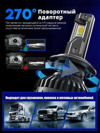DAWN KNIGHT K9C 24V H7 H4 Led Lamp for Truck Bigger Copper Tube Led Lights H1 HB3 9005 HB4 9006 12V for Car Led Headlight Bulb