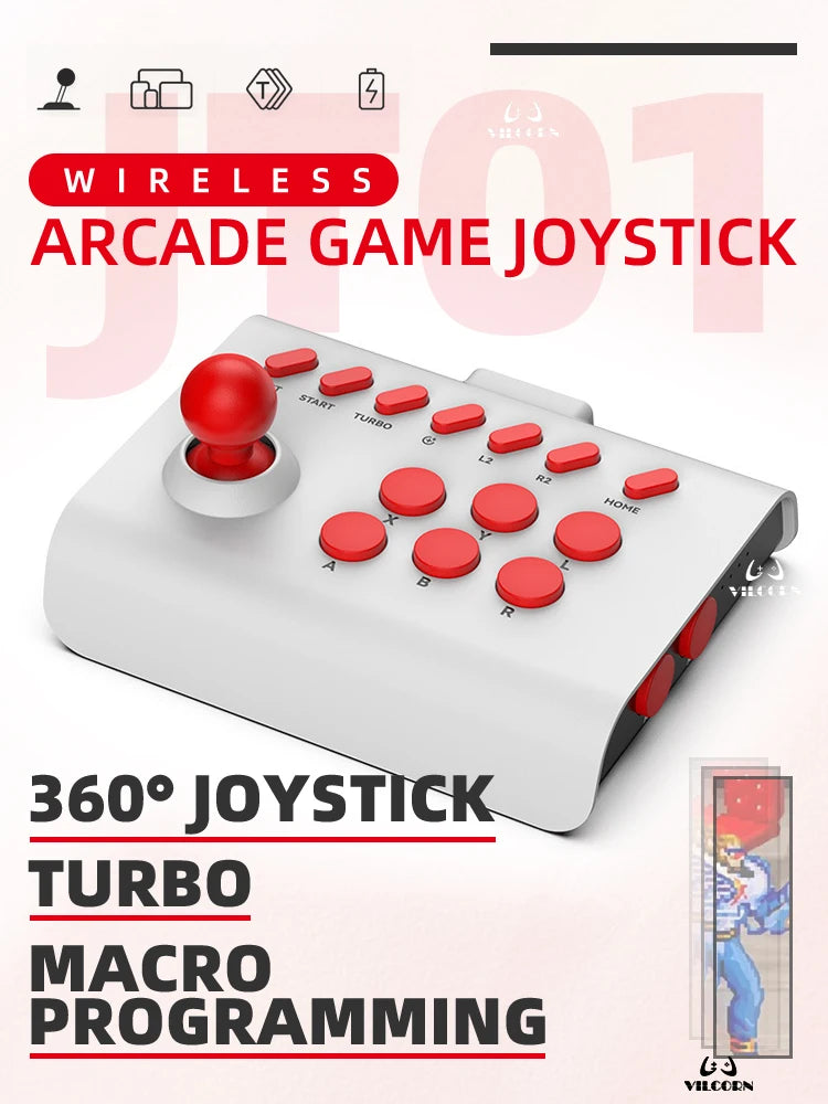 Arcade Joystick Wireless Gaming Controller for PC/Android/ios/Switch/PS3/PS4 Fighting Stick For Street Fighter/Mame