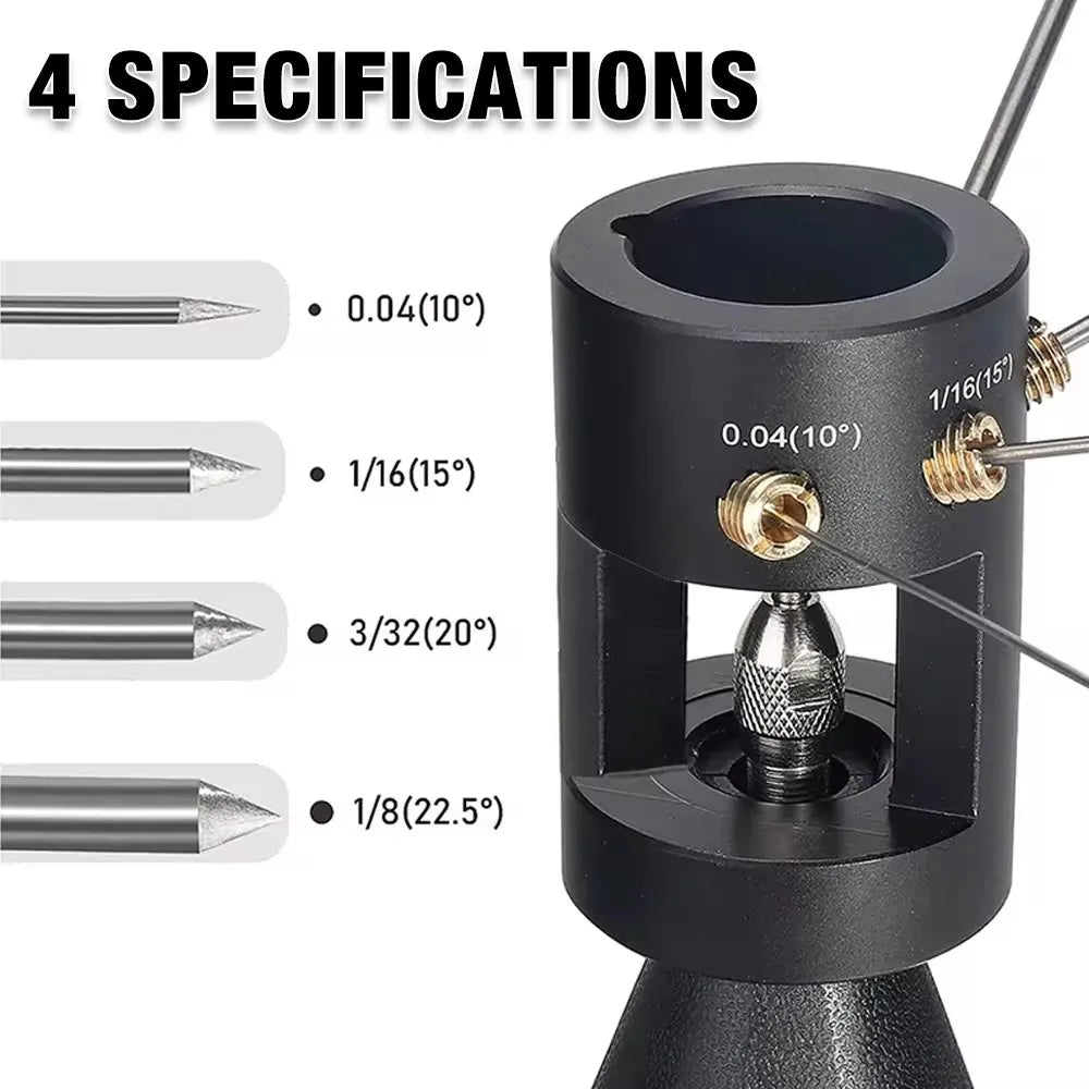 15PCS Tungsten Electrode Grinder TIG Welding Tools Multi-angle And Offset Horizontal Holes With Cutoff Slots Grinding Tools
