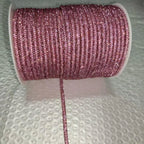 50yards 4mm Crystal Rhinestone Cord Trim Glass Diamond Rope DIY Sewing For Clothes Shoes Bags Wedding Dress Costume Decoration