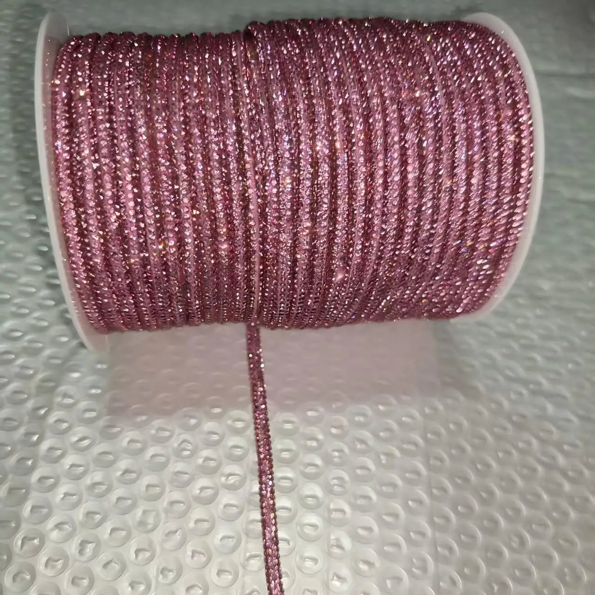 50yards 4mm Crystal Rhinestone Cord Trim Glass Diamond Rope DIY Sewing For Clothes Shoes Bags Wedding Dress Costume Decoration