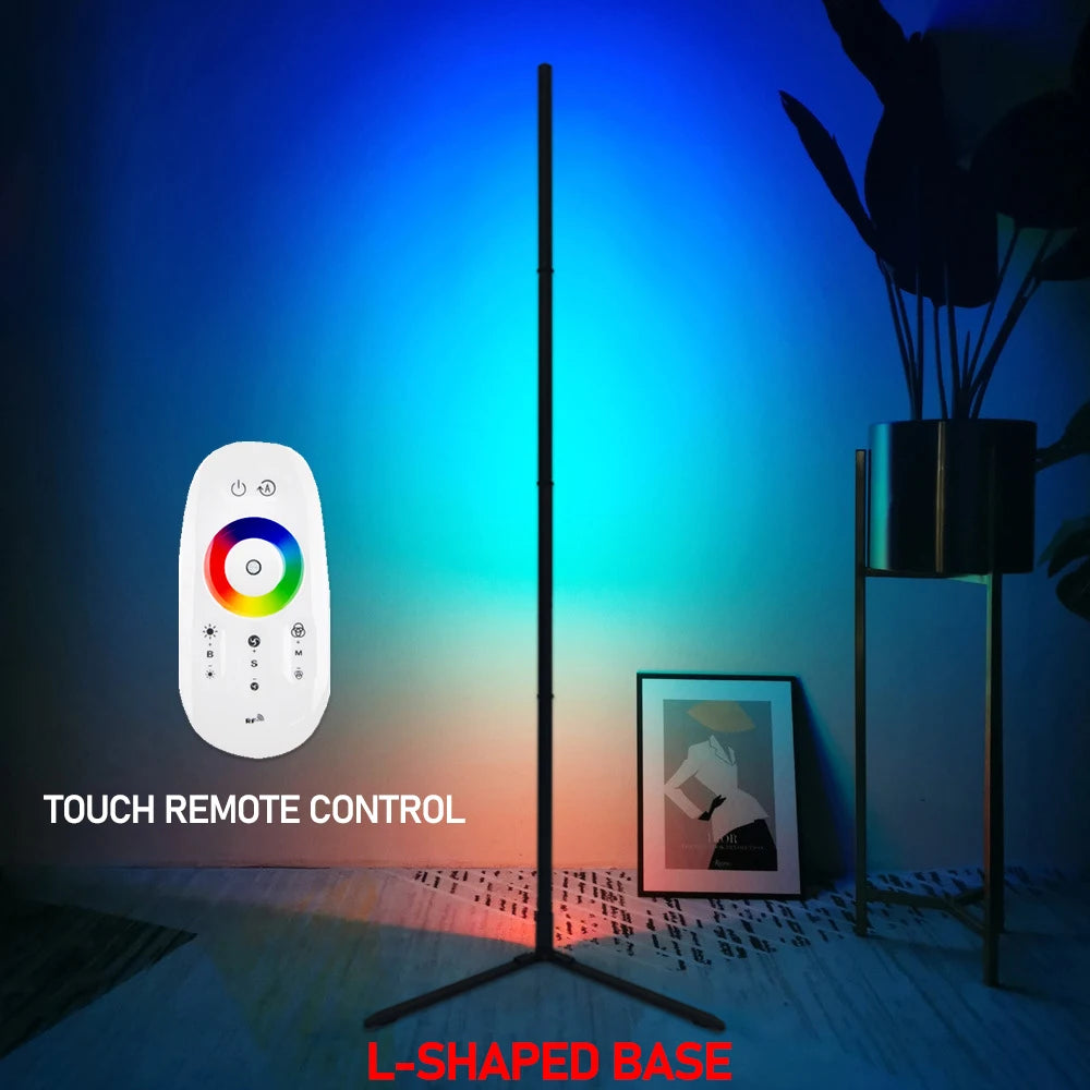 RGBIC Smart Floor Lamp 145cm/180cm LED Corner Mood Light, Tuya WiFi/Bluetooth, Remote