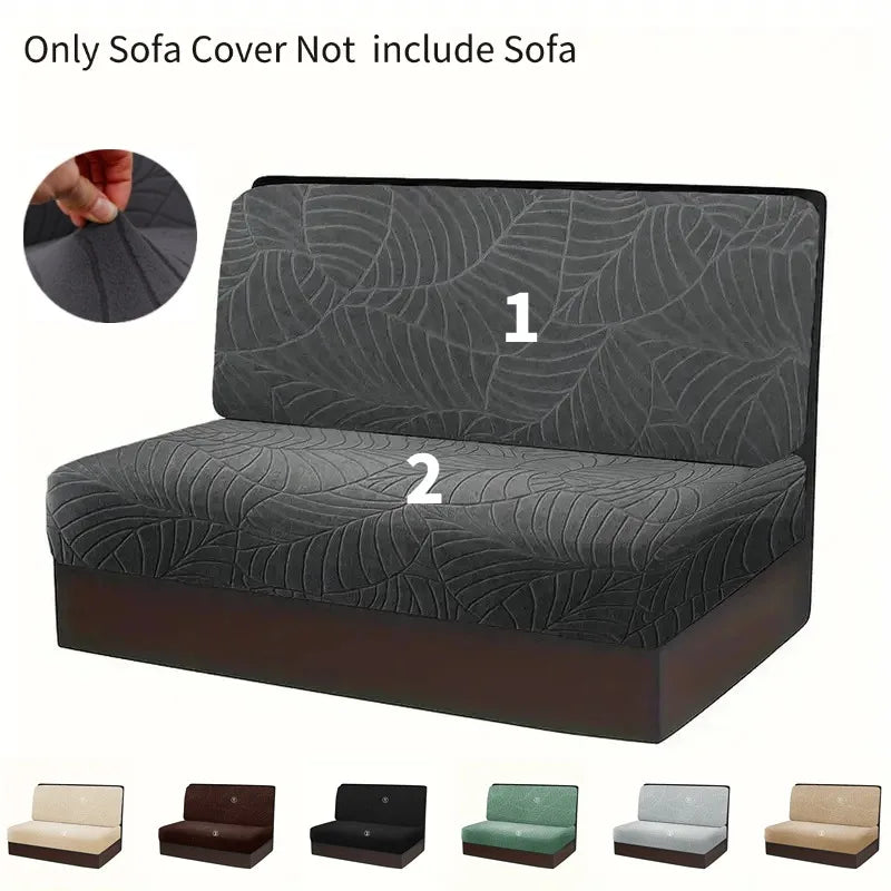Jacquard RV Dinette Sofa Seat Cushion Cover Elastic Armless Couch Slipcovers Anti-slip Anti-dirt Camper Car Bench Slipcover