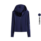 DRUR Autumn Winter Yoga Top Women Hooded Workout Jacket Zip Up Athletic Running Shirts with Pockets Sportswear Christmas Gifts