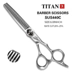 Titan thinning hair scissors stainless steel salon shears, 6.0 inch (1pc)