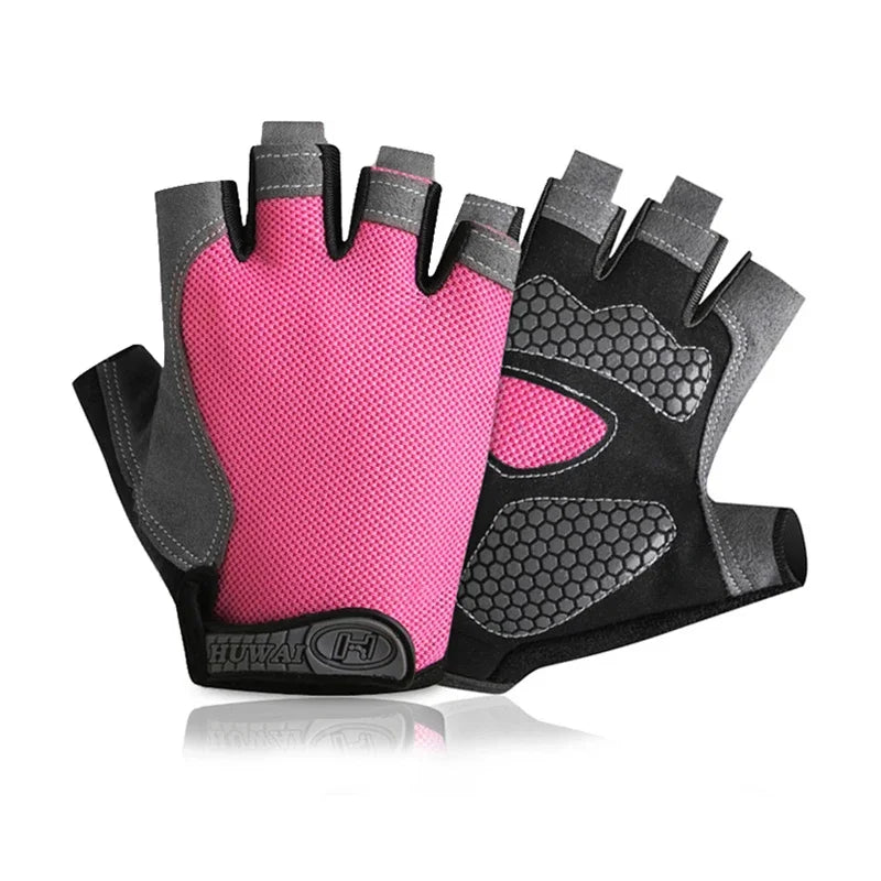 Half Finger Cycling Gloves Men Women Anti Slip Shock Breathable Summer Bicycle Gloves Fingerless Sports Gym Training Bike Gloves