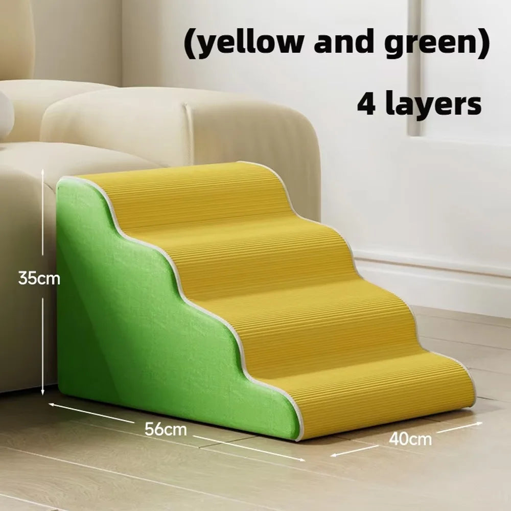 3/4/5 Step Dog Cat Ramp Ladder Pet Stair Memory Foam Sponge Dogs Sofa Removable Washable Training Pet Ramp Stairs Pet Supplies