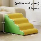 3/4/5 Step Dog Cat Ramp Ladder Pet Stair Memory Foam Sponge Dogs Sofa Removable Washable Training Pet Ramp Stairs Pet Supplies