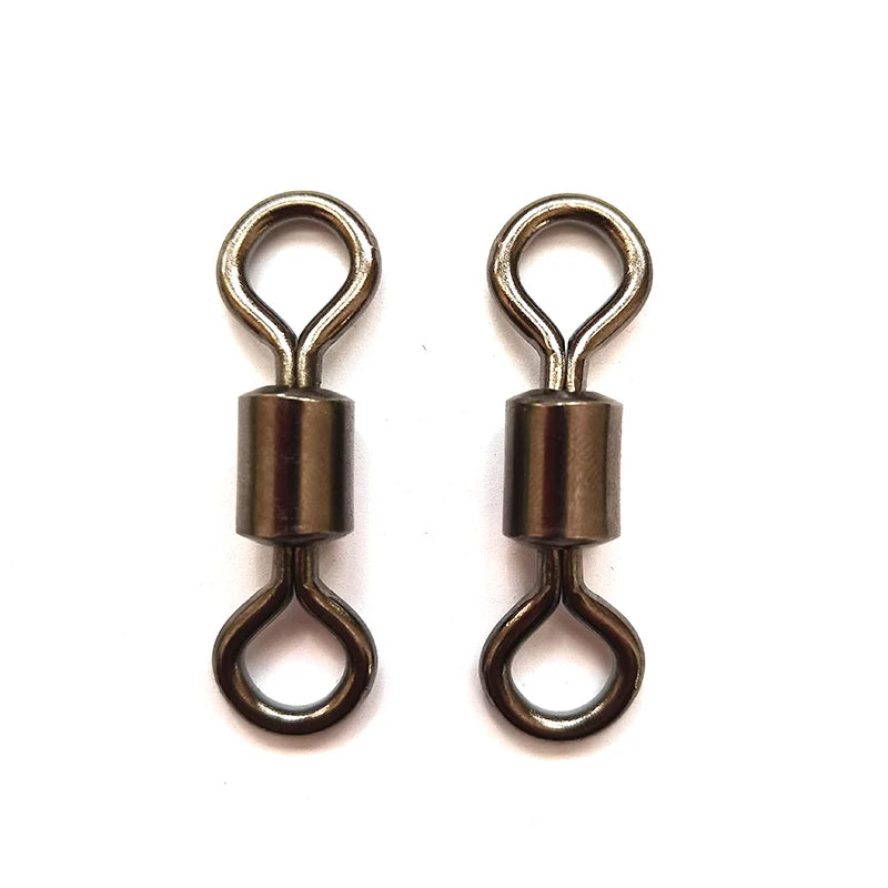 500/1000/2000/3000pcs 1#-14#/1-0/2-0/3-0 Bearing Rolling Swivel Connector Lure Link Copper Fishing Tackle Accessories Fish Tool
