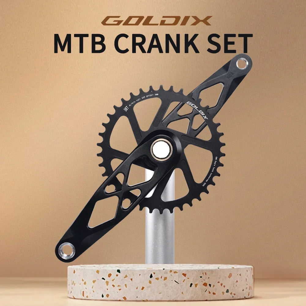 GOLDIX MTB Crankset BSA 24mm 165mm 170mm 175mm Direct Mount R-SPEC Trail Hollow Bike Crank Spindle DH AM XC for Shimano SRAM