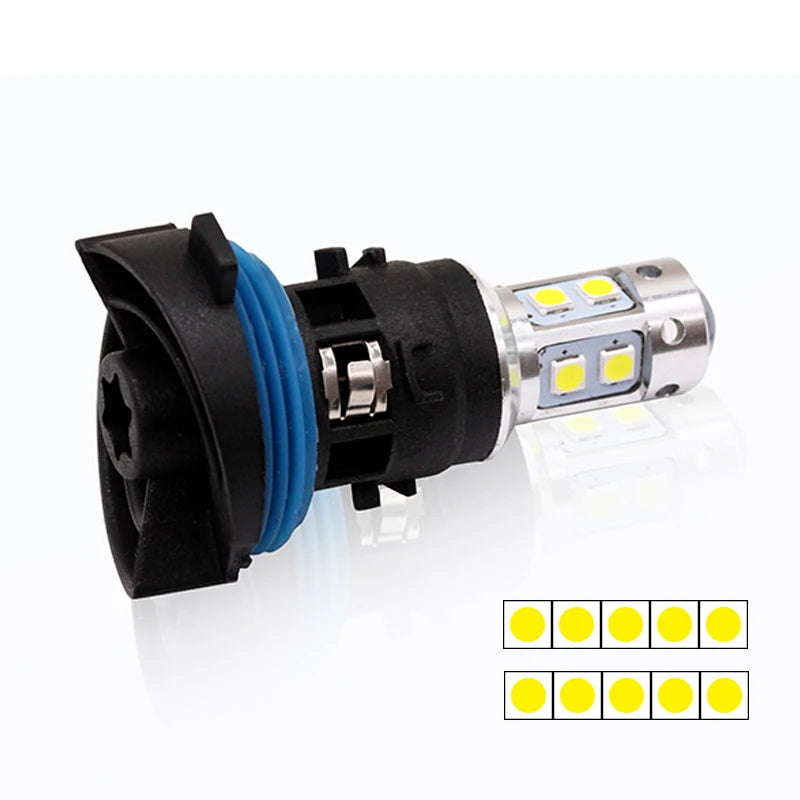 3030 10SMD White/Amber PH24W Canbus DRL for Peugeot 3008 5008 for Citroen C5 MK2 Car LED Daytime Running Light Lamp