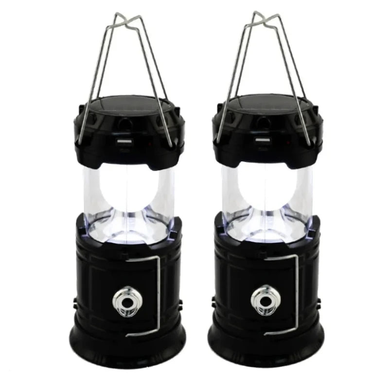 Solar Multifunctional Handheld Camping Lamp Tent Lamp LED Portable Flashlight Portable Waterproof Emergency Powered Work Light