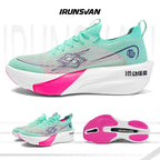 IRUNSVAN Carbon Plate Running Shoes, Breathable Mesh Anti-Slip Trainers, Men's/Women's