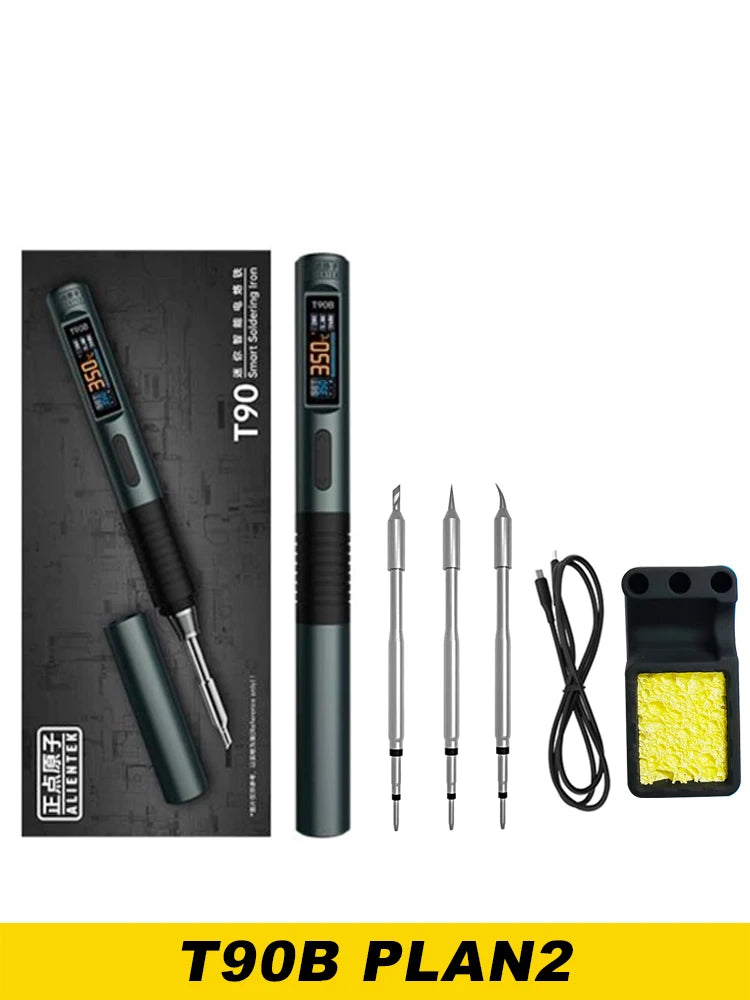 ALIENTEK T90 Smart Soldering Iron 140W Portable Digital Display Automatic Sleep PCB Precision Soldering Iron Repair Tool Kit