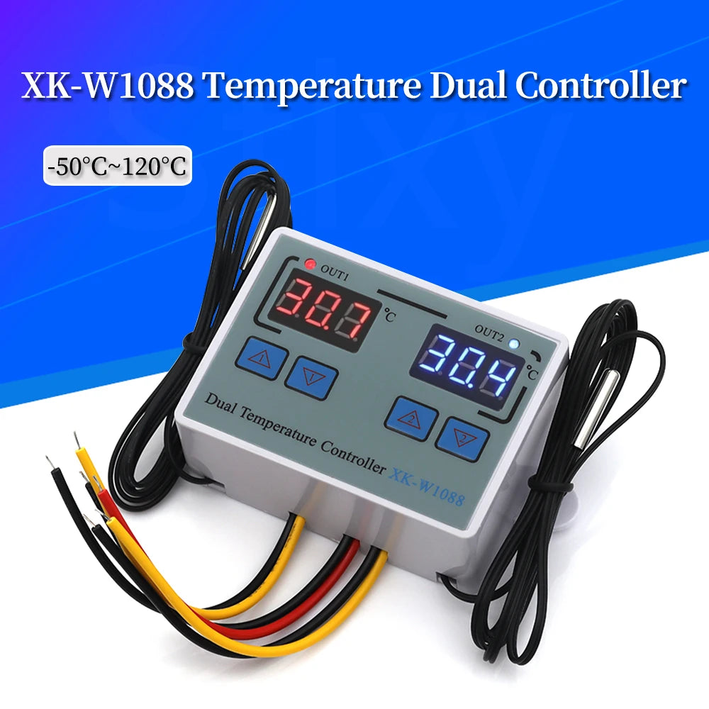 W1088 digital temperature and humidity controller egg incubator thermostat humidity controller heating and cooling controller