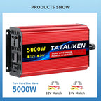 Pure Sine Wave Inverter 1000W-4000W DC 12V and 24V to AC 220V 50hz Power Inverter Charger  Adapter Universal Socket