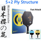 Blutenkirsche Hexagonal Table Tennis Racket Blade SHIELD Carbon Fiber Table Tennis Paddle Loop Fast Attack Ping Pong Racket