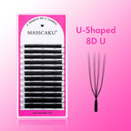 New Arrival 5cases/lot U Style 3D 4D 5D Eyelash Extensions C D Curl Denser Slender Cilios U-Shaped Pestañas Postizas by MASSCAKU