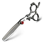 6 "7" Dragon Handle Japanese 440C Steel Barber Scissors Professional Cutting and Thinning Scissors