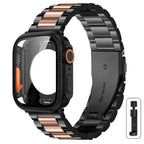 Change to Ultra Case+Band For Apple Watch 46mm 42mm 44 45mm Metal Stainless Steel strap for iWatch series Series 10 9 8 7 6 SE 5